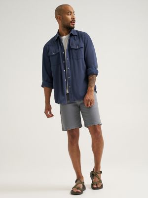Wrangler All Terrain Gear Men's Canvas Utility Short in Poppy Seed