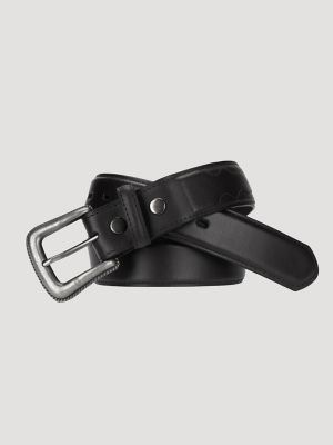 Men's Stitched Billet Belt in Black