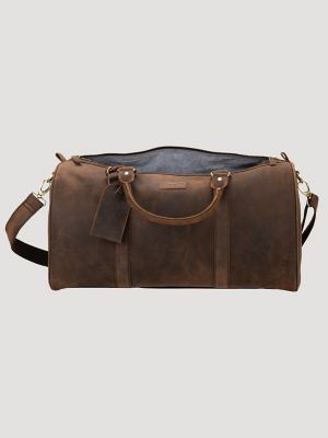 Leather Duffle Bag:Brown:OneSize alternative view