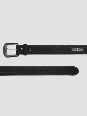 Men's Cowboy Concho Belt in Black alternative view