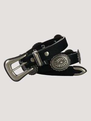 Women's Concho Hair Hide Belt