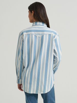 Women's Wrangler Brushpopper Boyfriend Western Snap Shirt