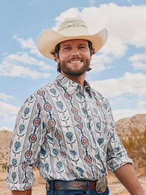 Men's Checotah® Long Sleeve Western Snap Printed Shirt