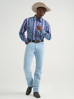 Men's Checotah&reg; Long Sleeve Western Snap Printed Shirt in Violet Serape