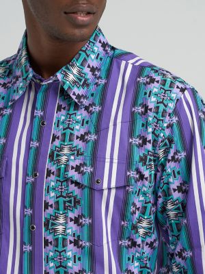 Men's Checotah&reg; Long Sleeve Western Snap Printed Shirt in Violet Serape