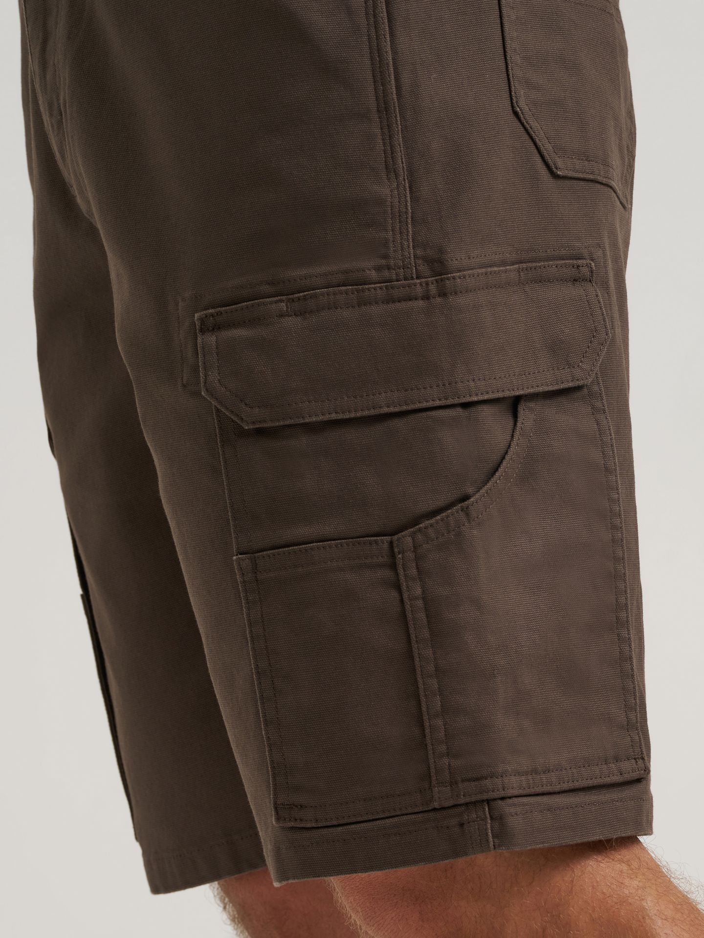 Мужские шорты Wrangler Riggs Workwear® Performance Canvas Ranger Cargo Short, цвет: Тёмный коричневый — фото 10
