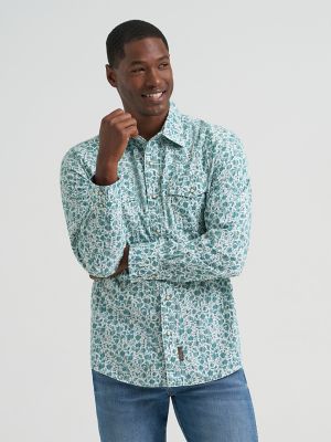 Men's Wrangler Retro® Premium Long Sleeve Western Snap Printed Shirt