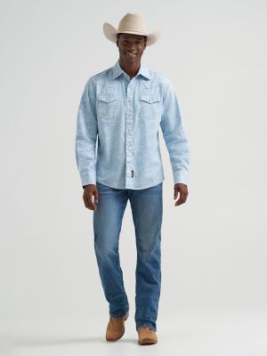 Men's Wrangler&reg; Retro&reg; Premium Long Sleeve Western Snap Printed Shirt in Toile Waves alternative view