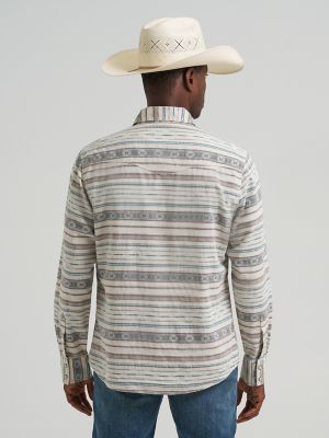 Chemise Wrangler Homme Western - Verte, Taille XL, Manches Longues, Snap