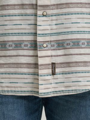 Men's Wrangler Retro&reg; Premium Long Sleeve Western Snap Printed Shirt