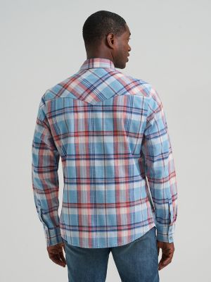Men's Wrangler Retro&reg; Premium Long Sleeve Western Snap Plaid Shirt