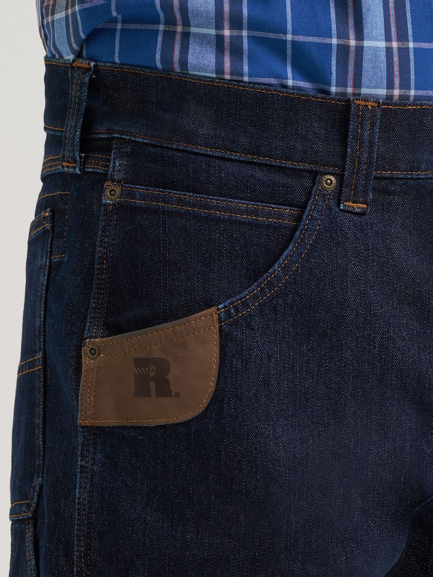 Мужские шорты Wrangler Riggs Workwear® Performance Denim Carpenter, цвет: Тёмная варка — фото 7