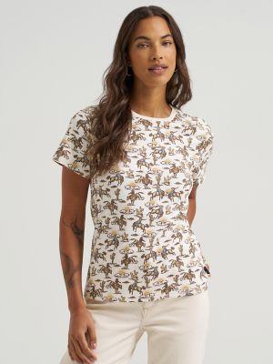 Women's Wrangler All Over Print Slim Tee | Wround-Up Event | Wrangler®