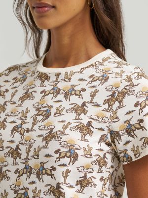 Women's Wrangler All Over Print Slim Tee