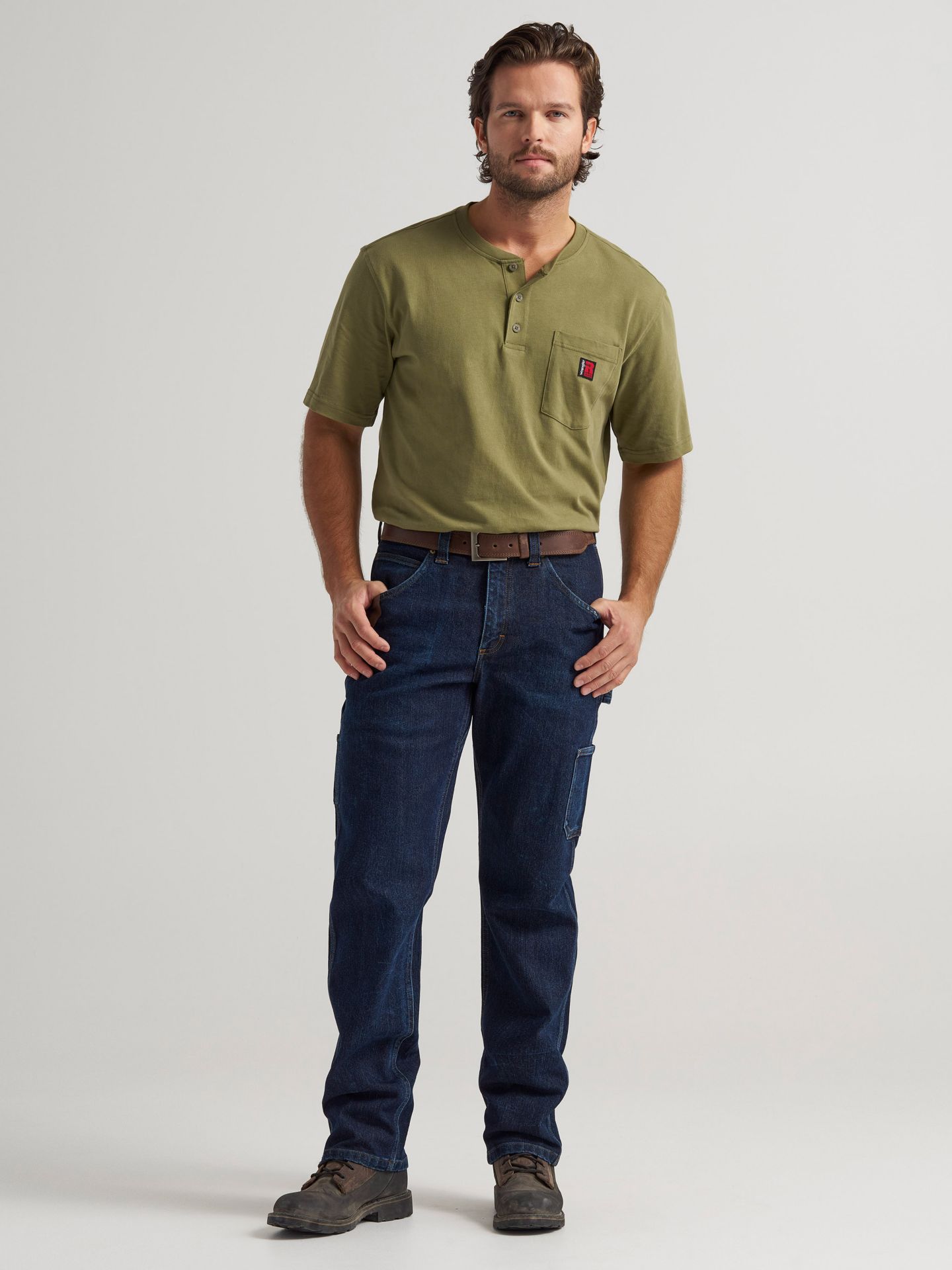 Мужские джинсы Wrangler Riggs Workwear® Performance Carpenter, цвет: Тёмная варка — фото 2