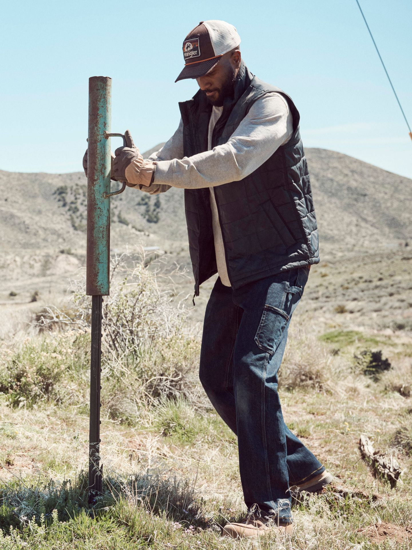 Мужские джинсы Wrangler Riggs Workwear® Performance Carpenter, цвет: Тёмная варка — фото 1