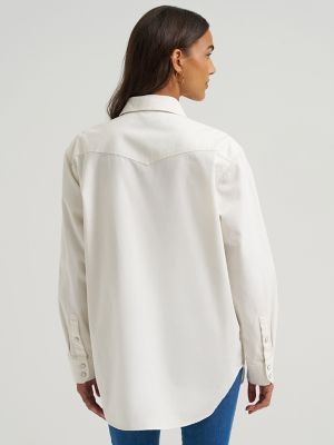 Chemise Wrangler Femme Vintage Rose Et Vert - Perles - Taille M