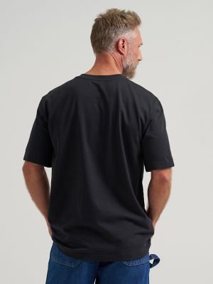 Wrangler RIGGS Workwear&reg; Short Sleeve Relaxed Henley in Black