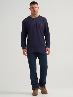 Wrangler RIGGS Workwear&reg; Relaxed Henley in Navy