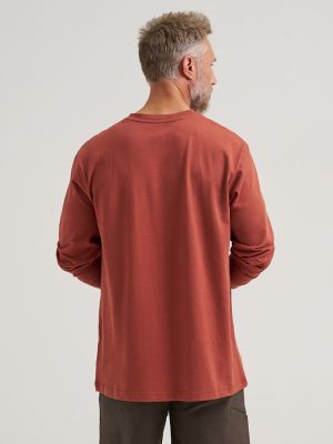 T-shirt Henley Manches Courtes Wrangler Riggs Workwear Pour Homme – Bleu Marine XXL – Coton Robuste Avec Poche Utilitaire