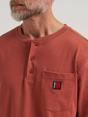 Wrangler RIGGS Workwear&reg; Relaxed Henley in Rust