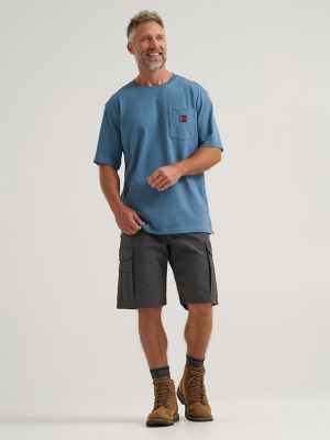 Wrangler RIGGS Workwear&reg; Short Sleeve Relaxed Crew T-Shirt in Blue Fin