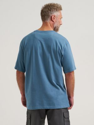 Wrangler RIGGS Workwear&reg; Short Sleeve Relaxed Crew T-Shirt in Blue Fin