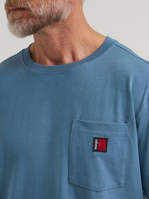Wrangler RIGGS Workwear&reg; Short Sleeve Relaxed Crew T-Shirt in Blue Fin