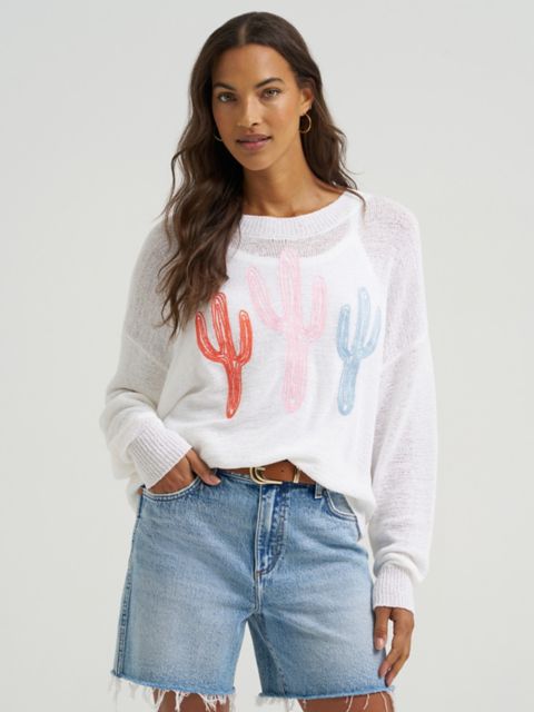 Женский свитер Wrangler вязаный ажурный