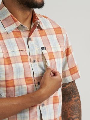 Wrangler All Terrain Gear Men's Hike Shirt in Pear Sorbet alternative view 7
