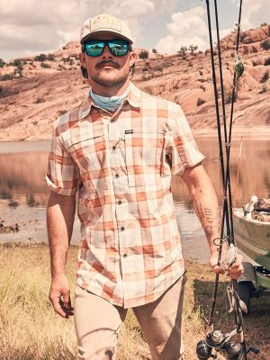 Wrangler All Terrain Gear Men's Hike Shirt in Pear Sorbet main view