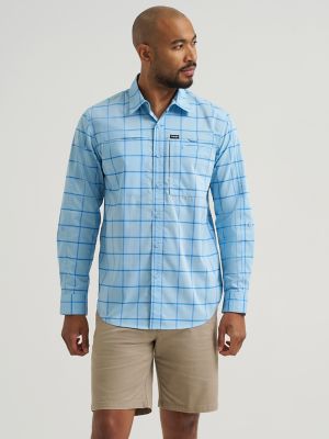Wrangler All Terrain Gear Men's Check Hike to Fish Shirt