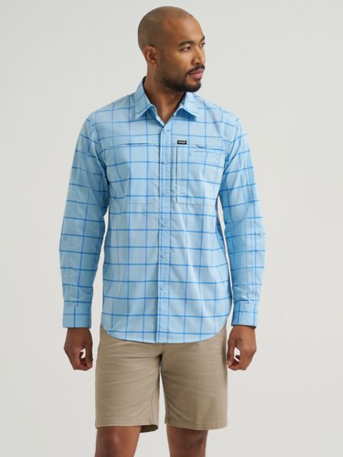 Мужские рубашки Wrangler All Terrain Gear Men's Check Hike to Fish Shirt