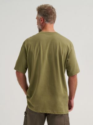 Wrangler RIGGS Workwear&reg; Short Sleeve Relaxed Henley in Green