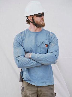 Wrangler RIGGS Workwear® Relaxed Crew T-Shirt in Blue Fin