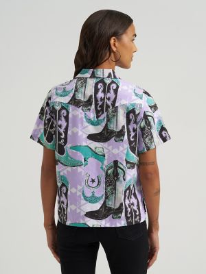 Women's Wrangler Cowgirl Camp Shirt