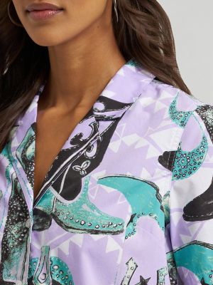 Women's Wrangler Cowgirl Camp Shirt