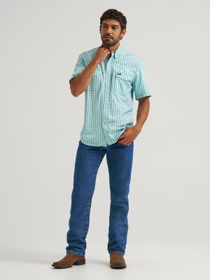 Мужские рубашки Wrangler All Terrain Gear Men's Plaid Performance Shirt — фото 2