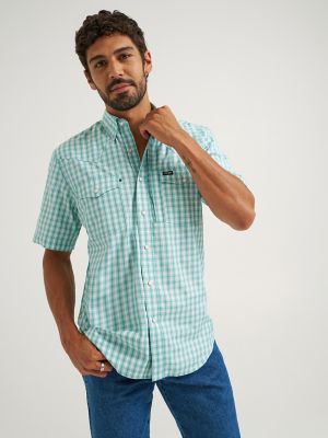 Мужские рубашки Wrangler All Terrain Gear Men's Plaid Performance Shirt — фото 3