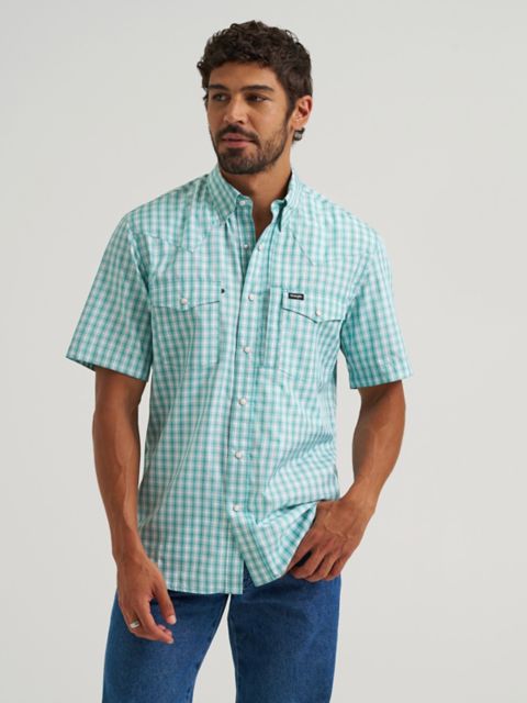 Мужские рубашки Wrangler All Terrain Gear Men's Plaid Performance Shirt