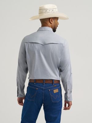 Wrangler All Terrain Gear Men's Drover Utility Shirt in Bering Sea alternative view 4