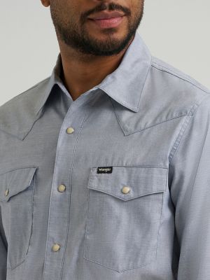 Wrangler All Terrain Gear Men's Drover Utility Shirt in Bering Sea alternative view 5