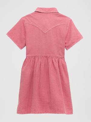 Girl's Colorwash Denim Western Snap Dress | Girls GIRLS | Wrangler