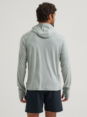Wrangler All Terrain Gear Men's Hooded Sun Tee in Abyss