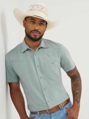 Wrangler ATG Men's Performance Knit Shirt in Abyss