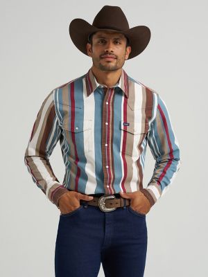 Vintage-Inspired Brushpopper Western Snap Workshirt in Prairie Brush
