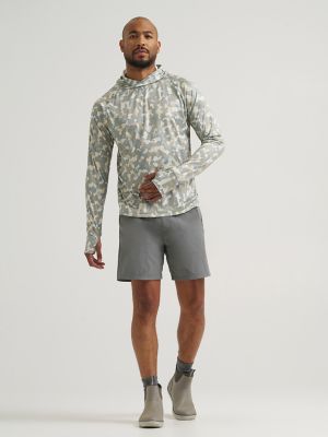 Wrangler All Terrain Gear Men's Hooded Sun Tee in Camo