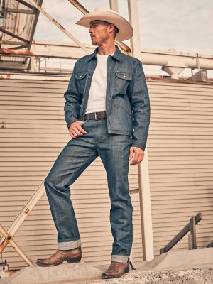 Men's Raw Japanese Selvedge Denim Jacket in Raw Indigo