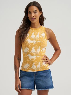 Women's Wrangler Printed Slim Goddess Tank