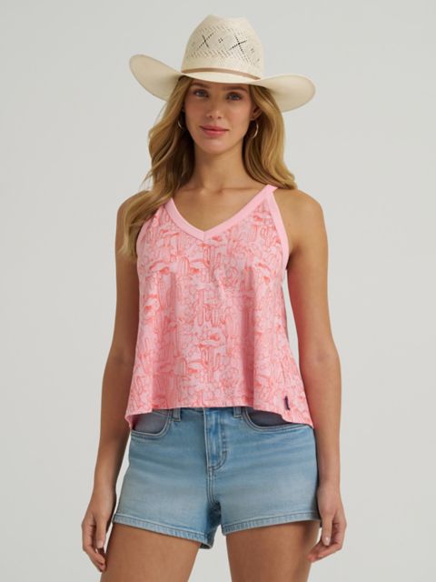 Женские футболки Wrangler Women's Wrangler V-Neck Desert Tank